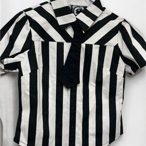Killstar Monochrome Striped Blouse